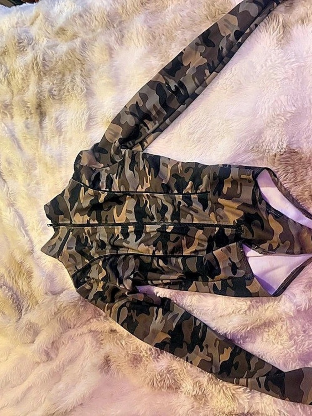 Windsor Sultry Soldier Camo Long Sleeve Bodysuit